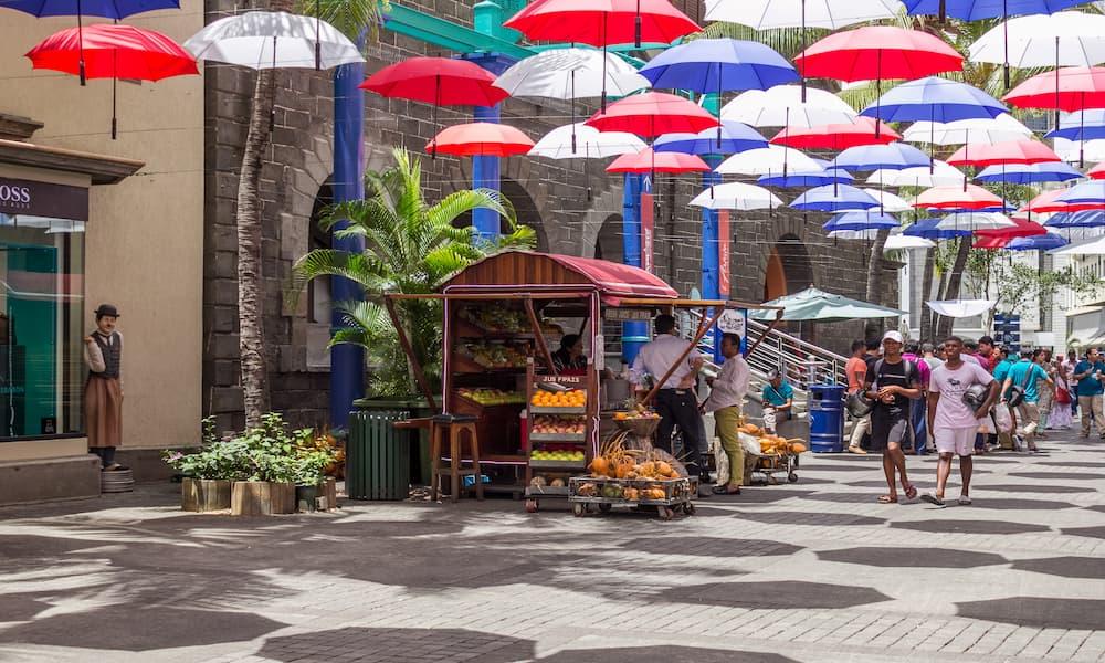 Caudan Waterfront umbrellas